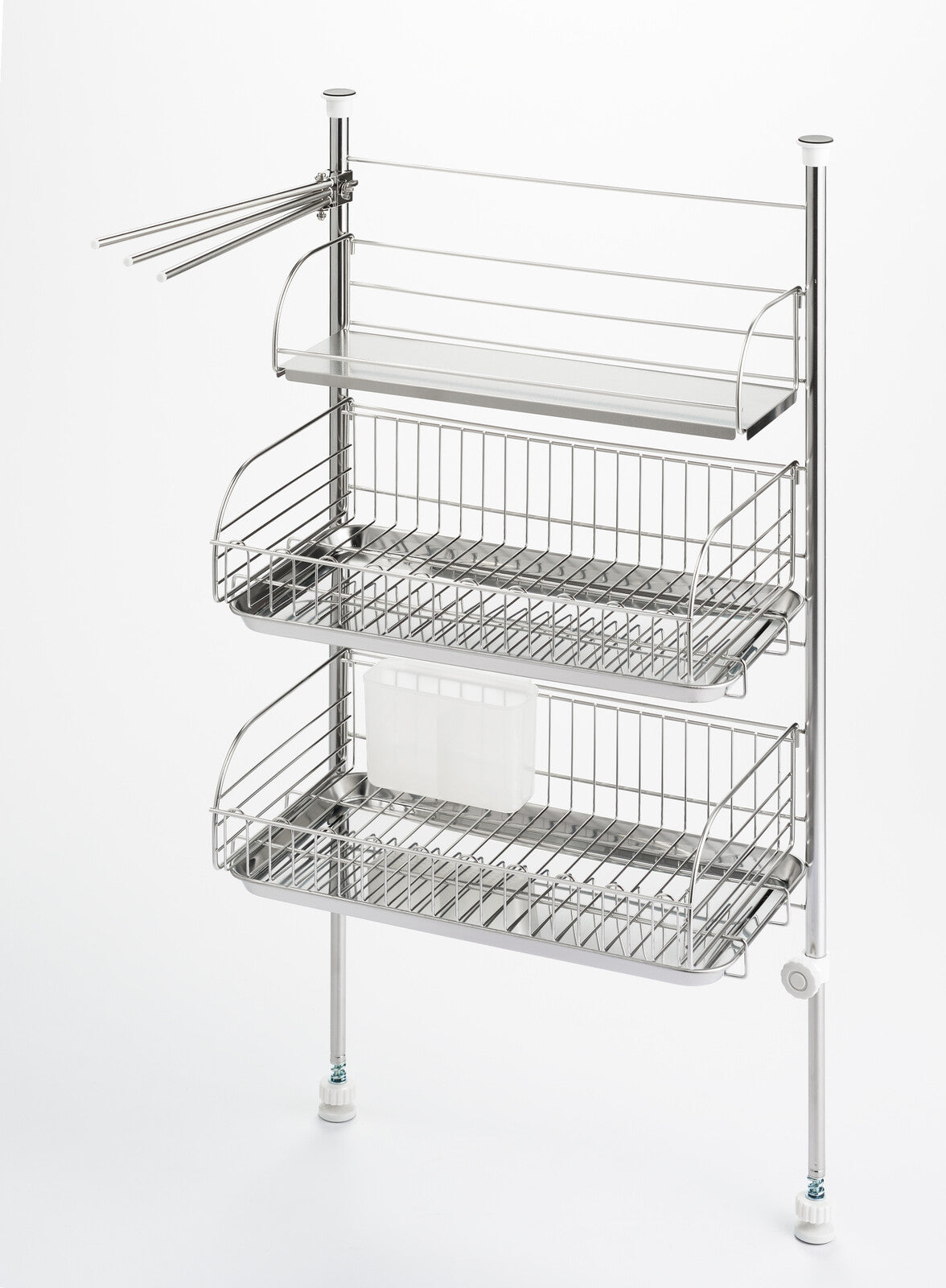 Yoshikawa Tension Mount Dish Drainer Removable Basket 1305037