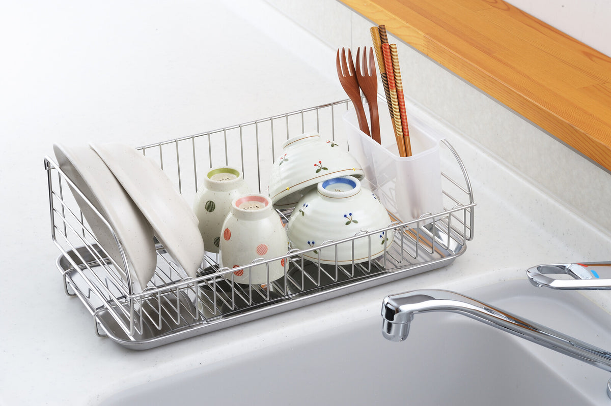 Yoshikawa Tension Mount Dish Drainer Removable Basket 1305037