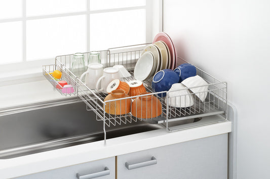 Yoshikawa Expandable Sink-Side Dish Drainer 26x57cm 1306055