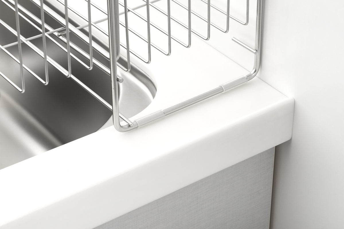 Yoshikawa Expandable Sink-Side 2-Tier Dish Drainer 15x47cm 1306080