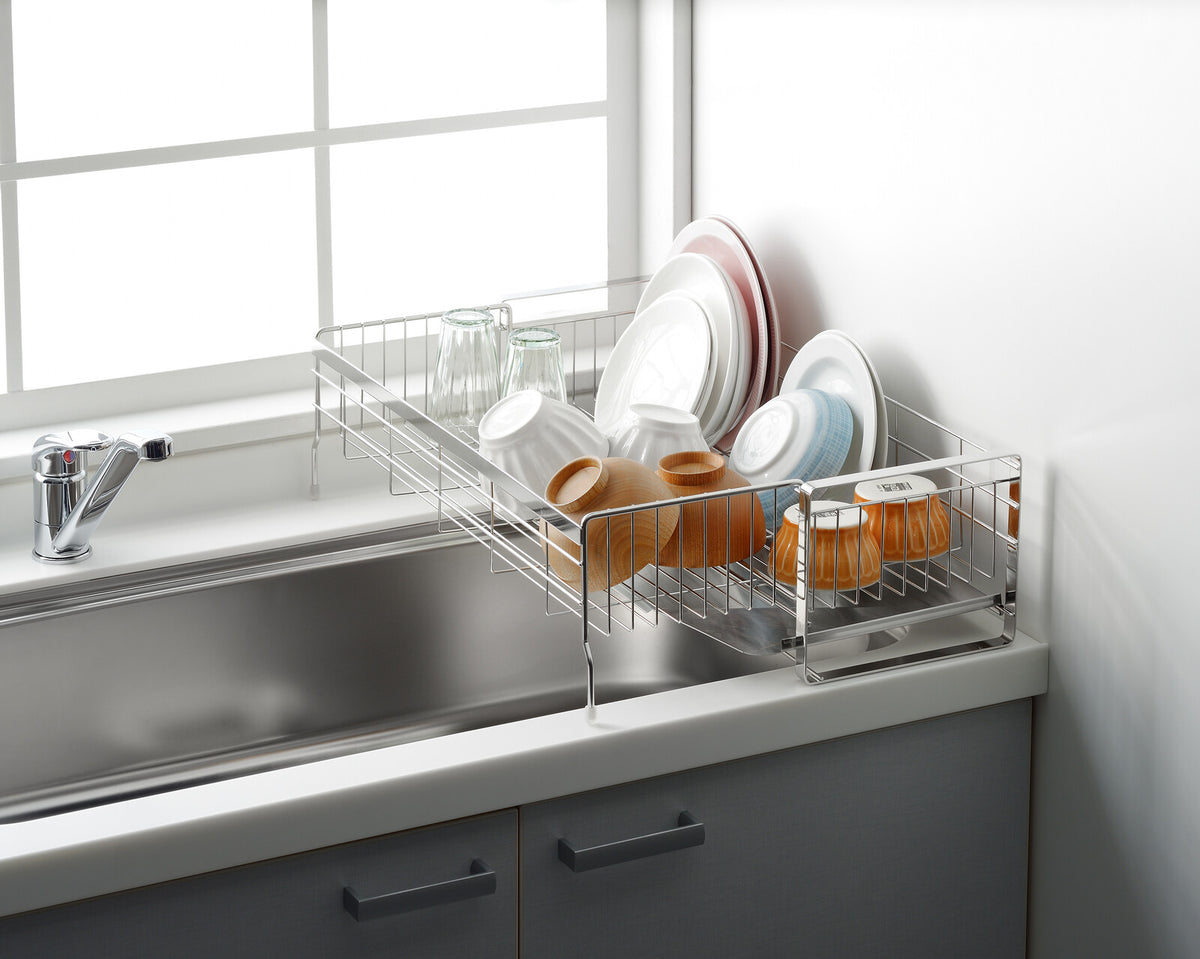 Yoshikawa Expandable Stylish Sink Side Dish Drainer 1306103