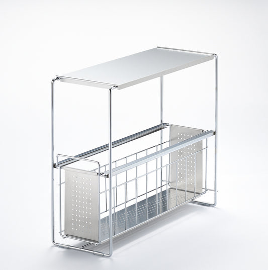 Yoshikawa Under Sink Slide Storage Rack, 1 Tier