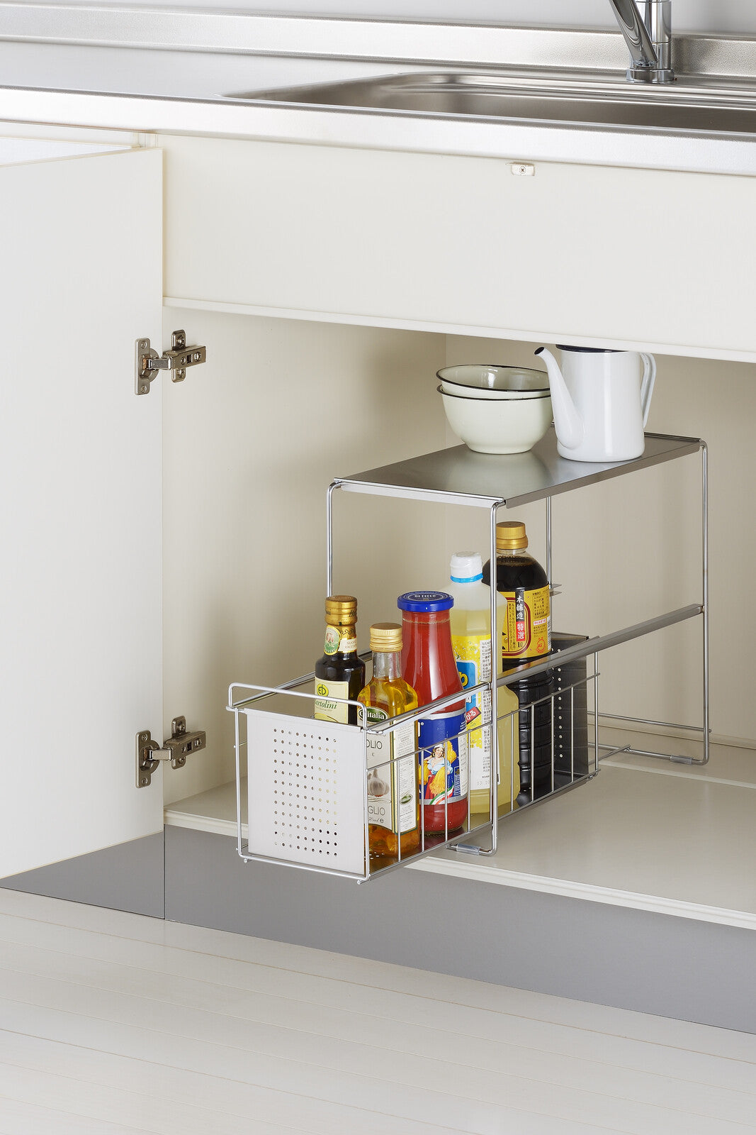 Yoshikawa Under Sink Slide Storage 1 Tier 20cm 1305693