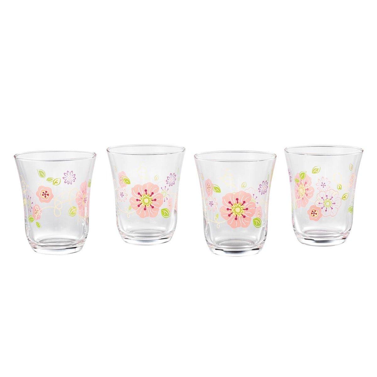 Toyo-Sasaki Glass Flower Tumbler Set