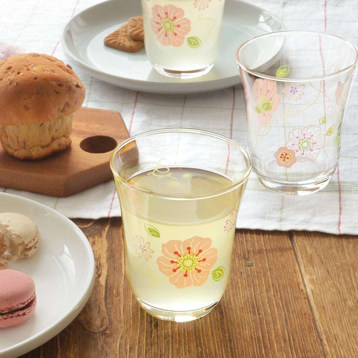 Toyo-Sasaki Glass Flower Pink Tumbler Set G310-T294