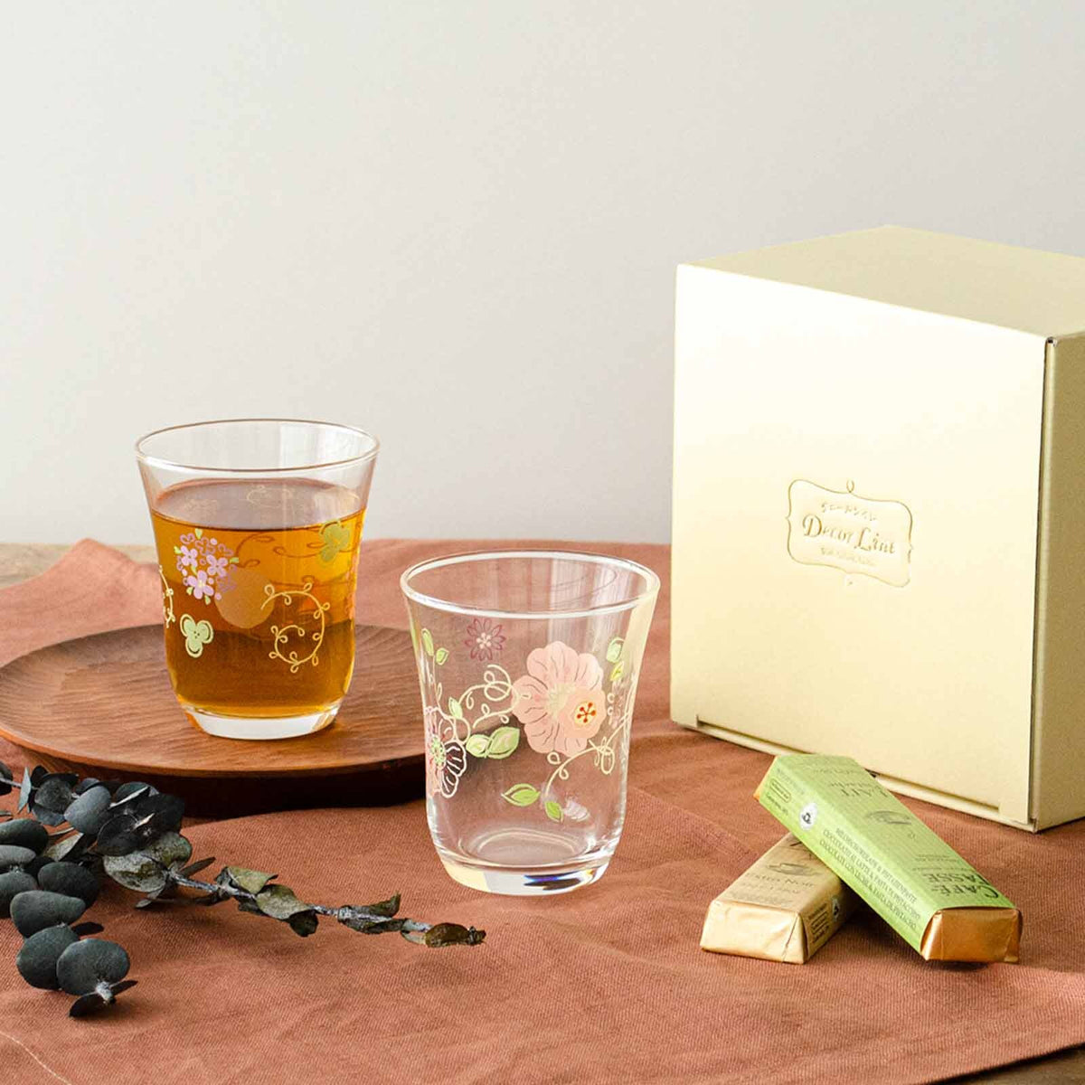 Toyo-Sasaki Glass Flower Pink Tumbler Set G310-T294