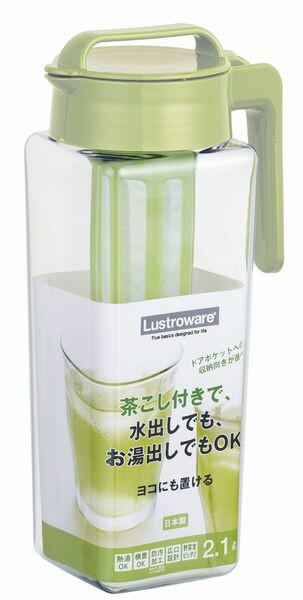 Iwasaki Kogyo Square Pitcher with Tea Strainer 2.1L K-1298MC