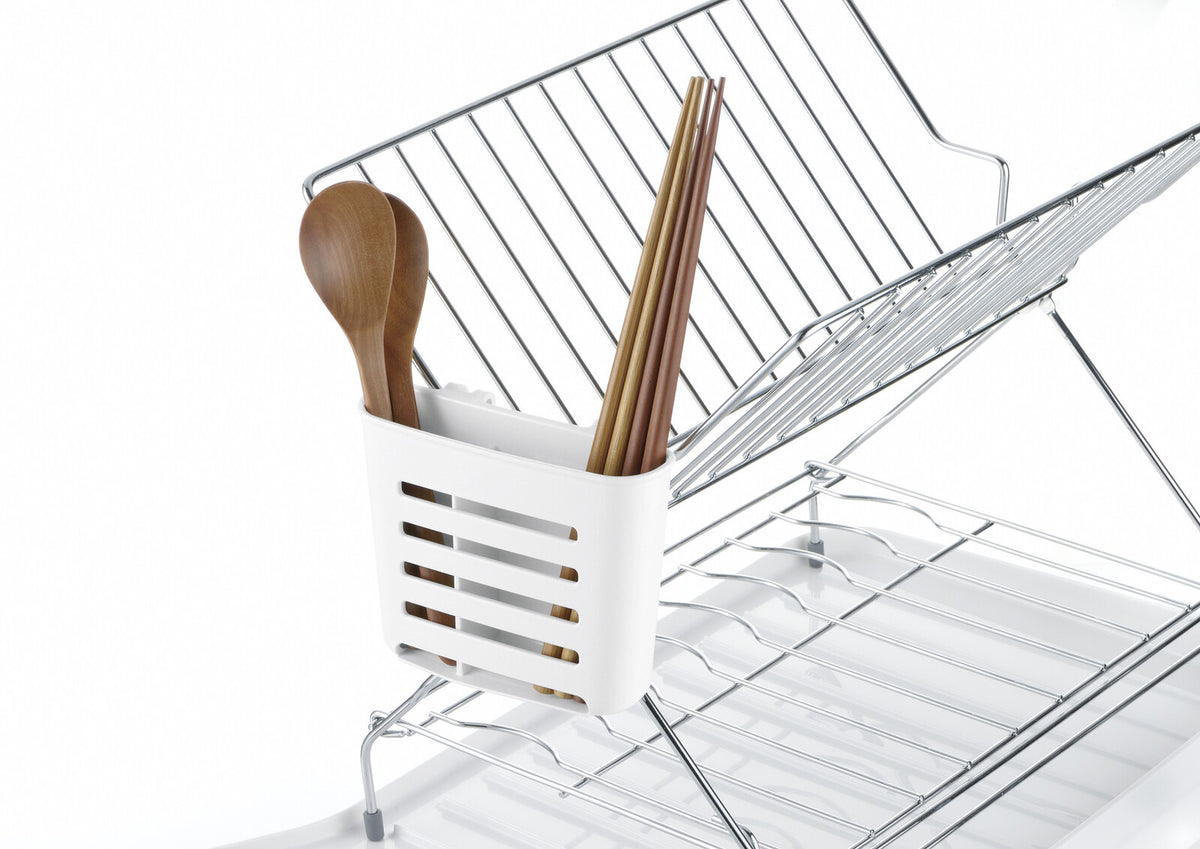 Richell Sherry Foldable 2-Tier Dish Drainer White
