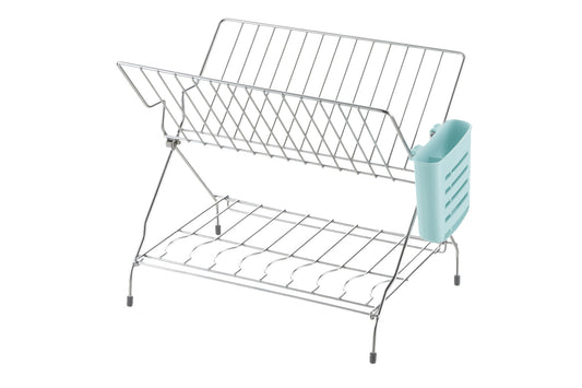 Richell Sherry Foldable 2-Tier Dish Drainer Mint Blue