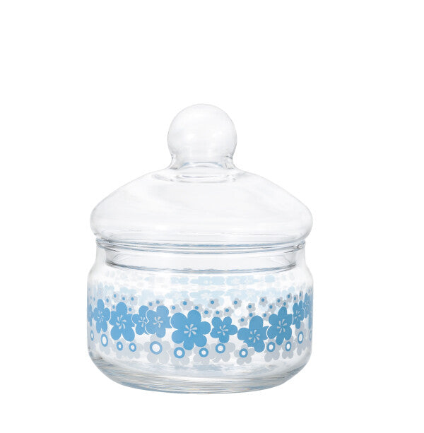 Aderia Retro Glass Bonbon Container 360ml Flower Circle
