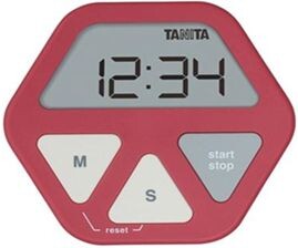 Tanita Glass-Mount Digital Timer Red TD410RD