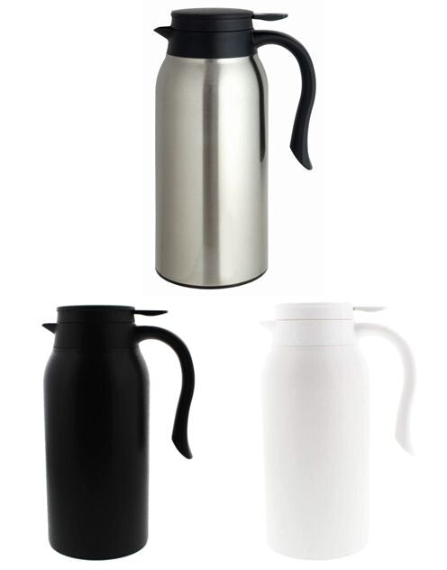 MIP Stainless Steel Tabletop Teapot 1.2L Black/White/Silver