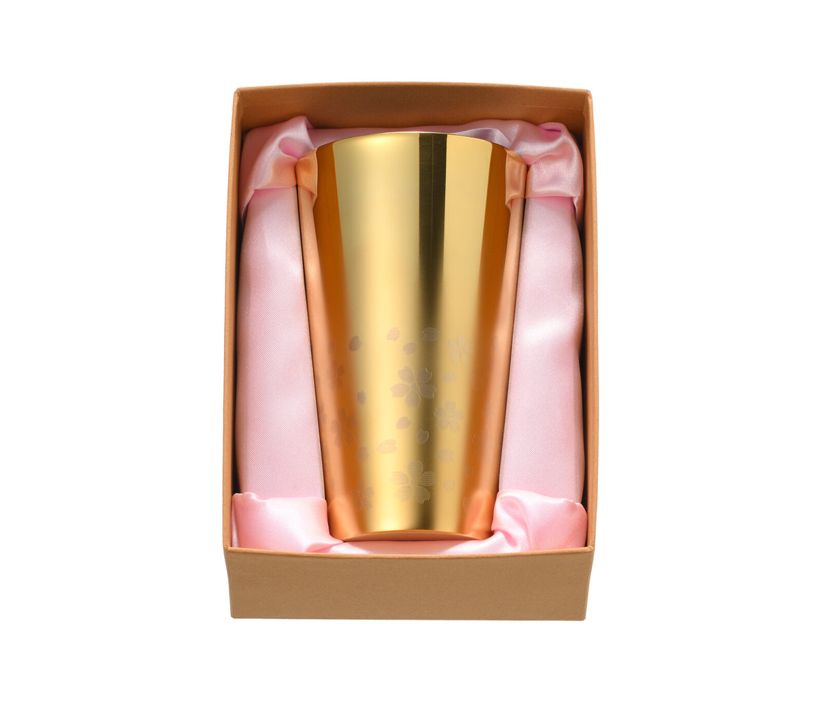 Wahei Freiz Sakura Double Wall Stainless Tumbler 300ml Gold Outside ME-7350