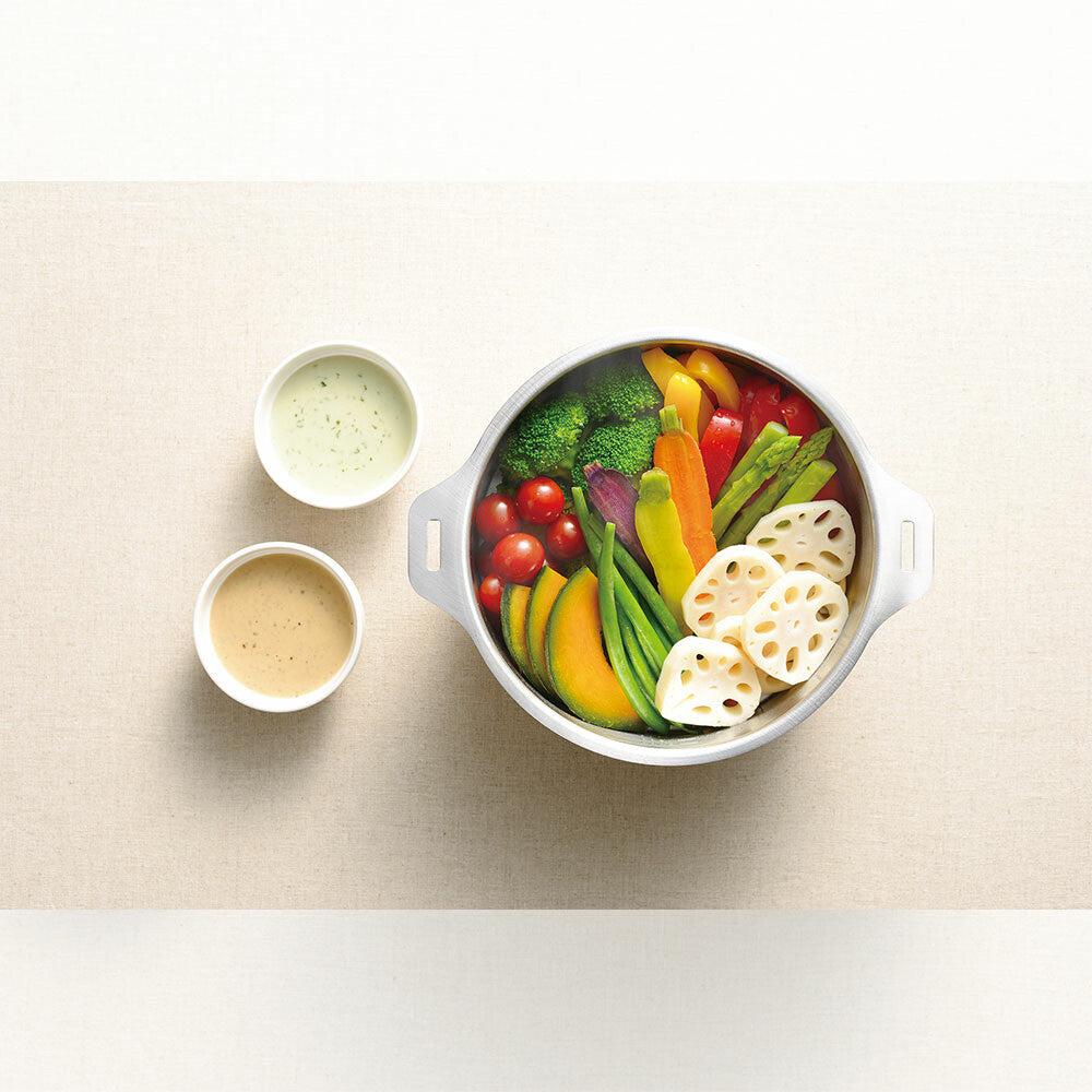 Wahei Freiz Enzo Removable Handle Pot Set with Steamer Stand EM-032