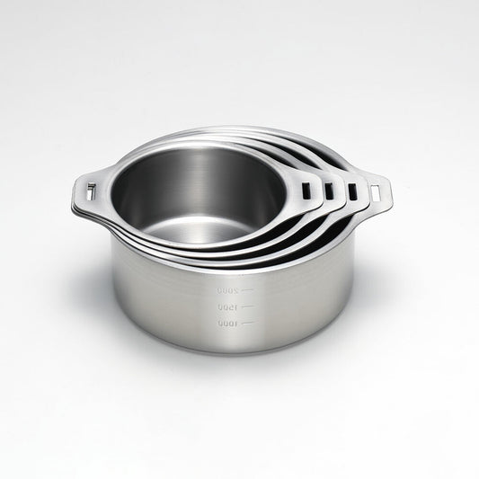 Wahei Freiz Ensan 4 Piece Induction Pot Set with Removable Handle EM-031