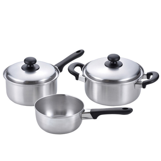Wahei Freiz Tsubamesanjo Yukihira Pot Set 16cm 18cm 20cm Induction EM-020