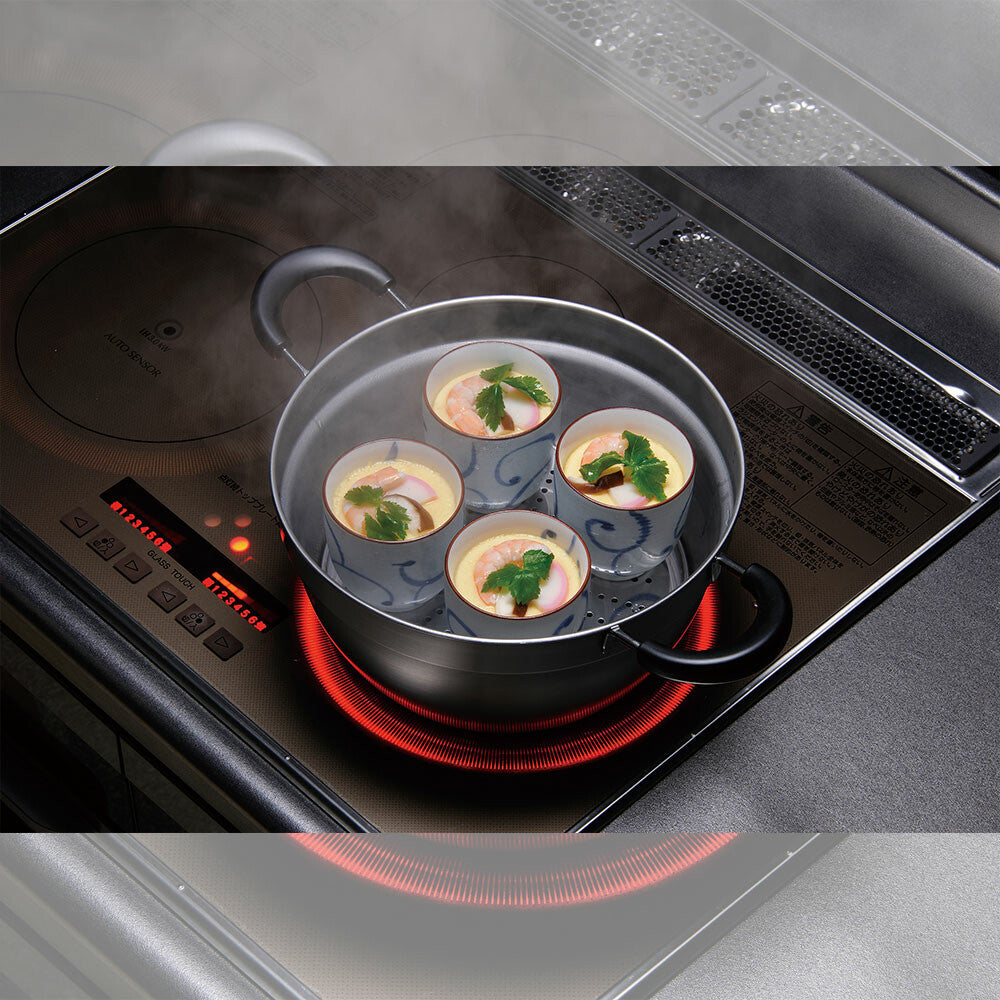Wahei Freiz Enzo Anti-Boilover Saucepan 16cm and Pot 23cm with Rack EM-011