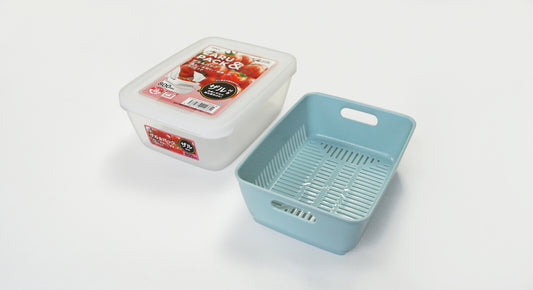 Okto Silver Ion Colander and Storage Container Set 800ml Blue Pink