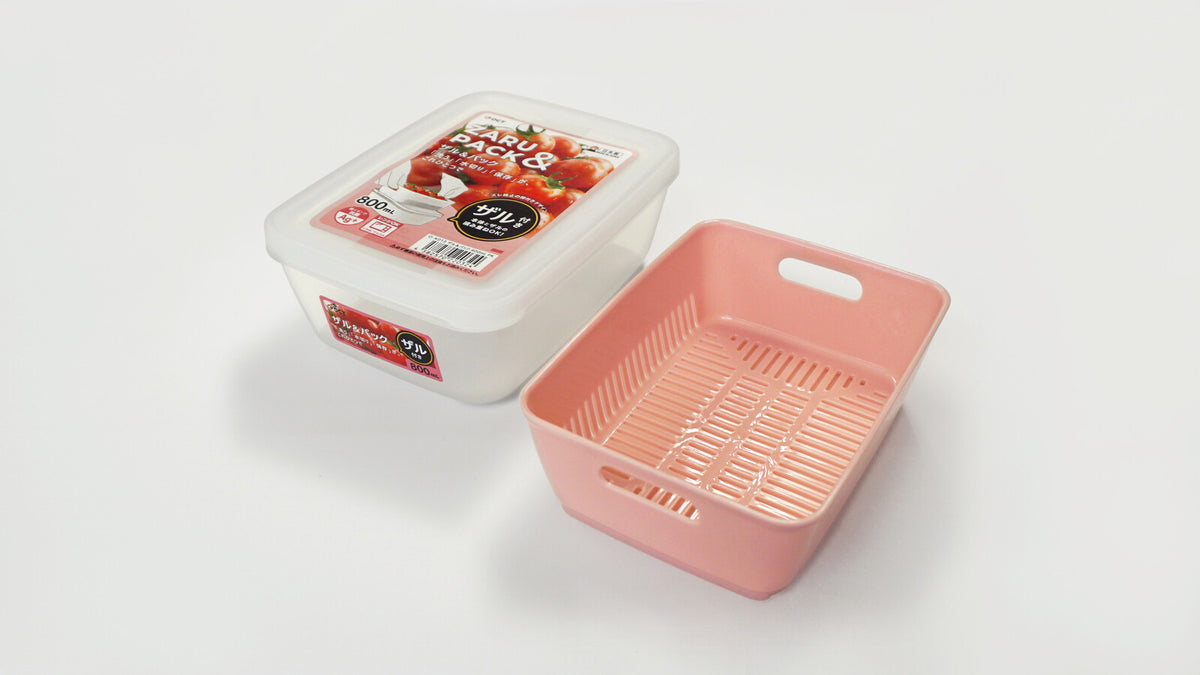 Okto Silver Ion Colander and Storage Container Set 800ml Blue Pink