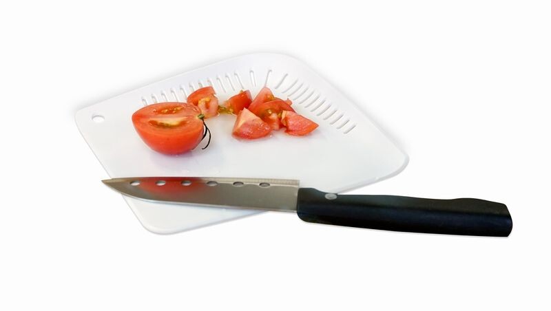 Okto Rize Draining Cutting Board White/Gray