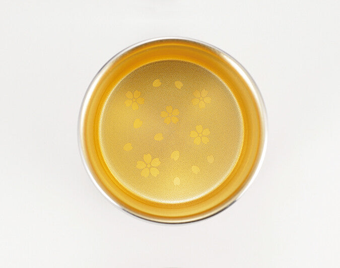 Tamahashi Sakura Fashion Tumbler Gold-Plated Interior
