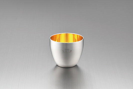 Tamahashi Sakura Guinomi Sake Cup Gold-Plated Interior