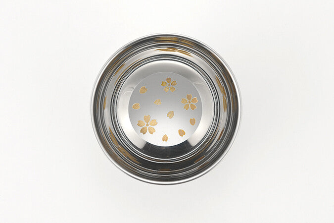Tamahashi Sakura Guinomi Sake Cup Hairline Finish
