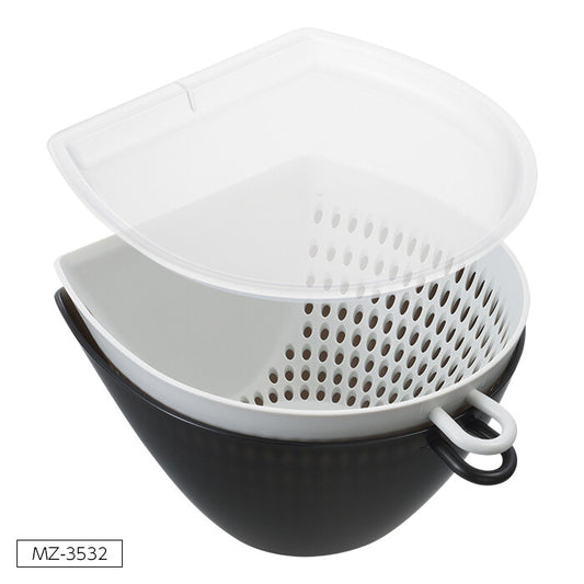 Akebono Sangyo Dustpan Colander Bowl with Lid Medium MZ-3532