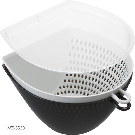 Akebono Sangyo Dustpan Colander Bowl with Lid Large MZ-3533