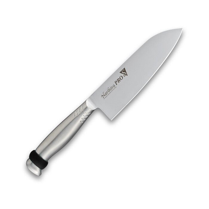 Fuji Cutlery Narihira Pro All Stainless Santoku Knife 165mm White FC-3002WH