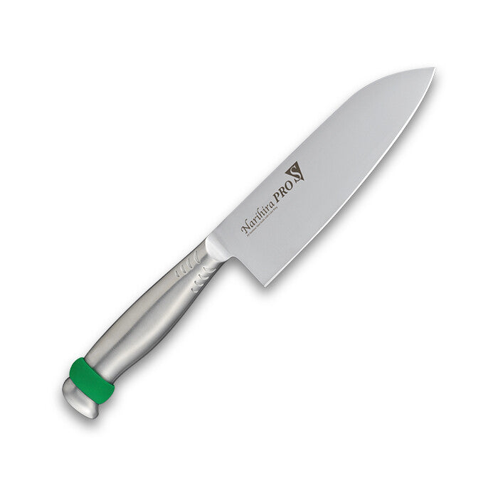 Fuji Cutlery Narihira Pro All Stainless Santoku Knife 165mm Red FC-3042RD