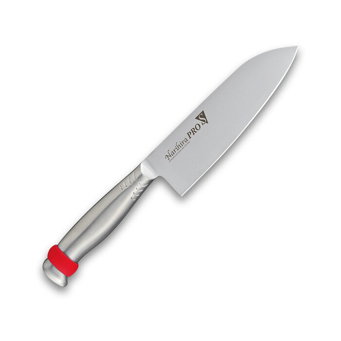 Fuji Cutlery Narihira Pro All Stainless Santoku Knife 165mm Black FC-3102BK
