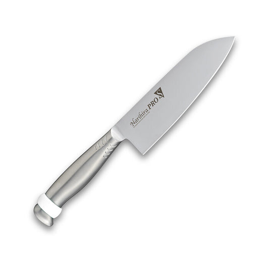 Fuji Cutlery Narihira Pro All Stainless Santoku Knife 165mm Yellow FC-3022YL