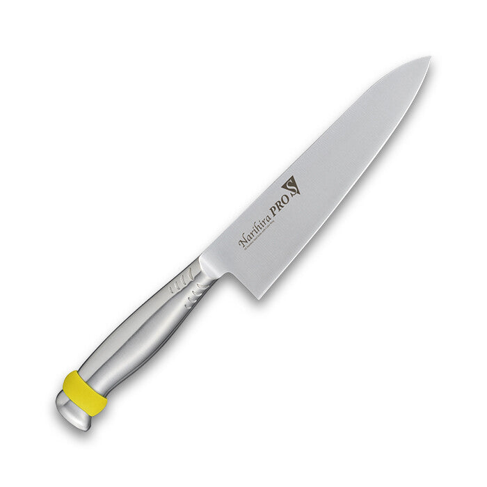 Fuji Cutlery Narihira Pro All Stainless Chef's Knife 180mm Yellow FC-3023YL