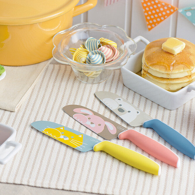 Fuji Cutlery Gute Kids Knife Cat Yellow FC-790