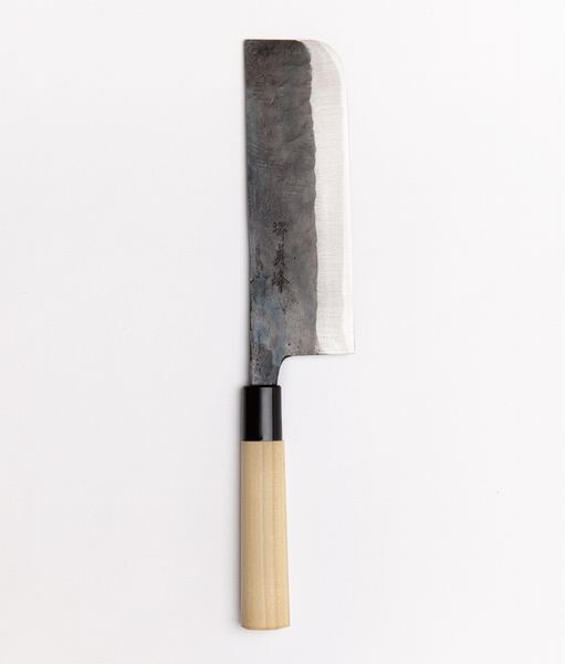 Okumura Japanese Nakiri Knife Kurouchi Carbon Steel 165mm