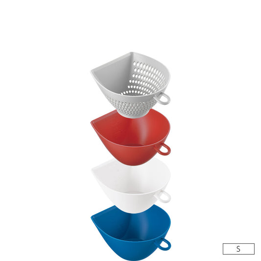 Akebono Chiritori Colander and Bowl Tricolor Set Small MZ-3508