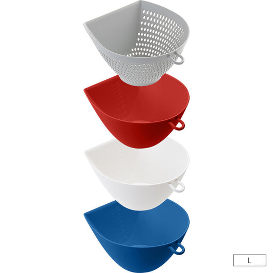 Akebono Chiritori Colander and Bowl Tricolor Set Large MZ-3530