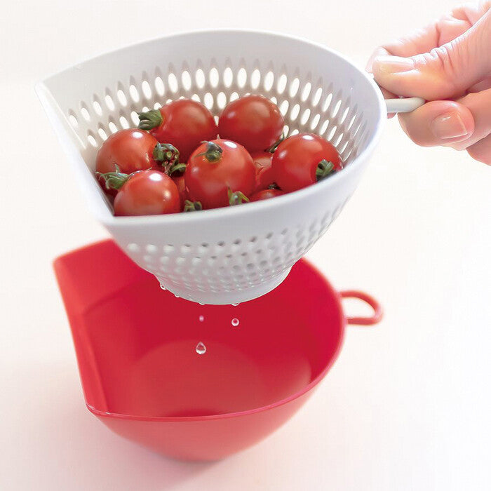 Akebono Chiritori Colander and Bowl Tricolor Set Mini MZ-3509