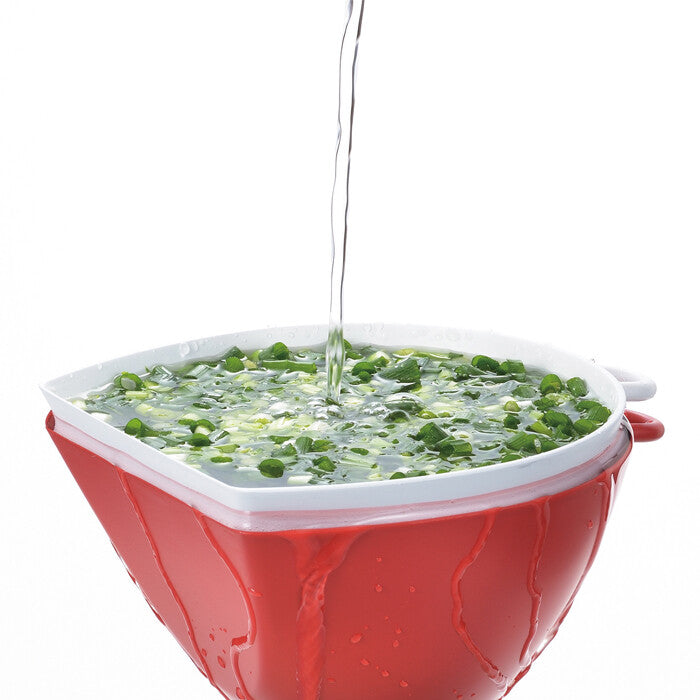 Akebono Chiritori Colander and Bowl Tricolor Set Medium MZ-3529