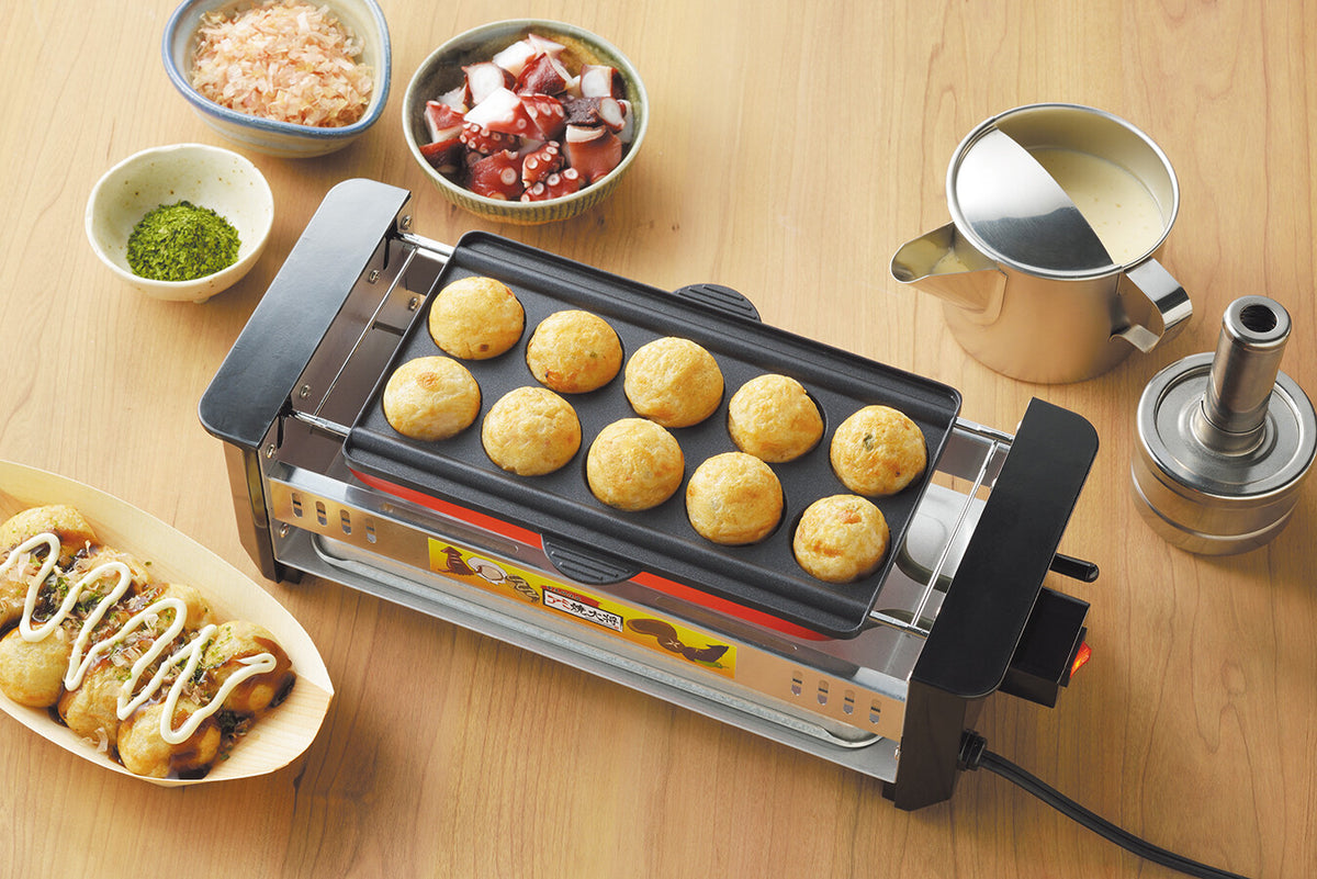 Tamahashi Ami-Yaki Grill Pan Wide with Takoyaki Plate AYT-03