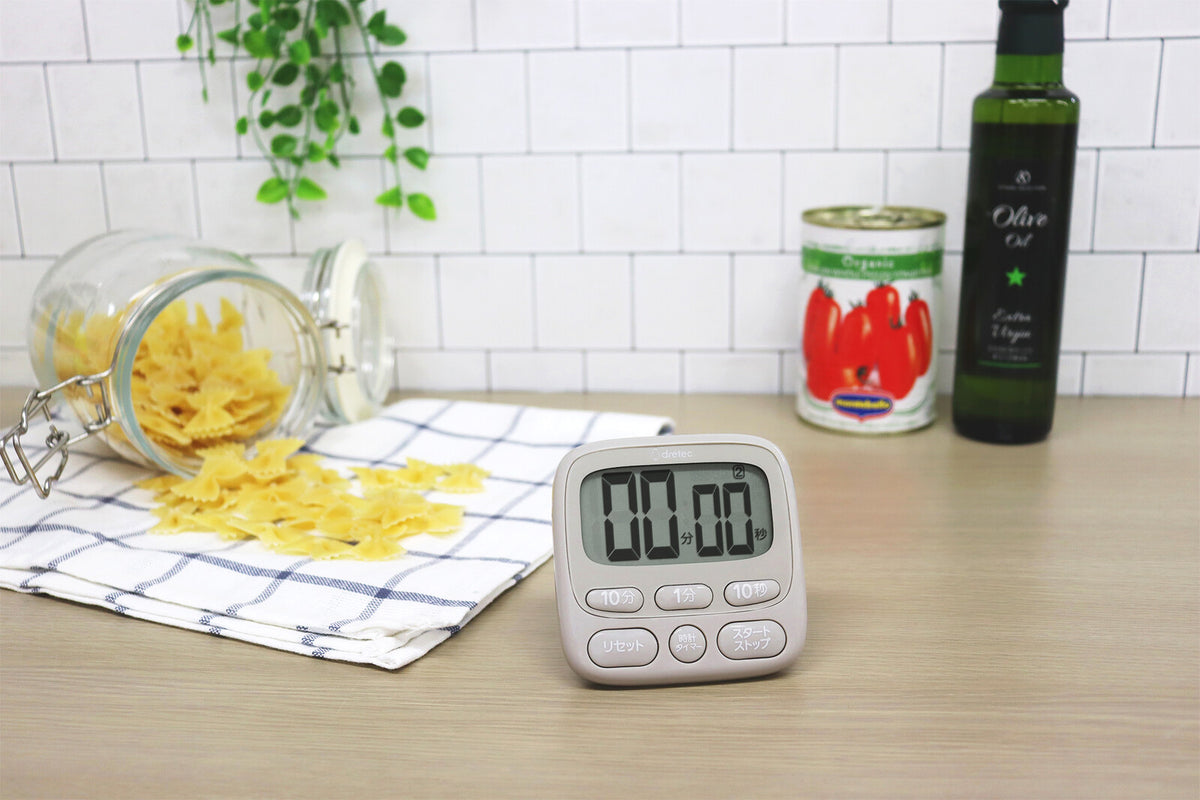 Dretec Large Display Timer with Clock Dark Gray T-612