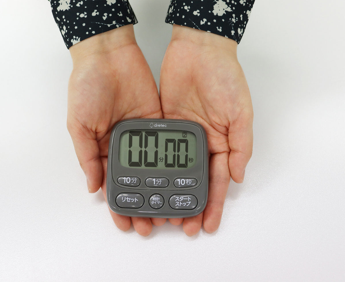 Dretec Large Display Timer with Clock Dark Gray T-612