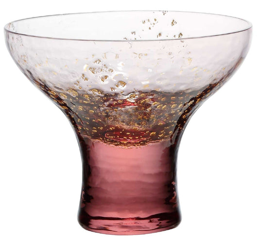 Toyo-Sasaki Glass Edo Glass Yachiyo Kiln Sake Cup Plum Purple 10366PAM