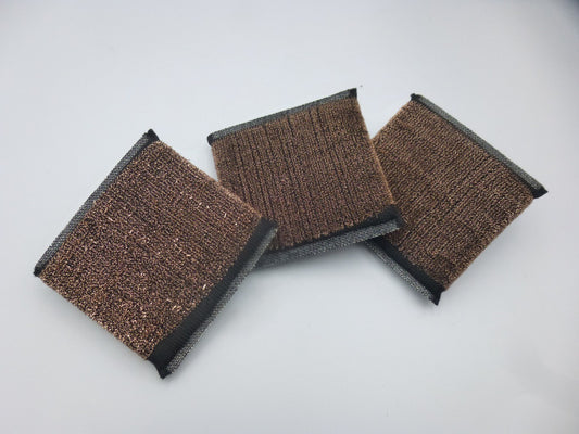Fujisho Pure Copper Scrubber Sponge Set of 3