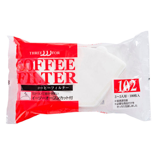 Sanyo Sangyo Coffee Filters 102 Size for 3-5 Cups White Enzyme Bleached W-102
