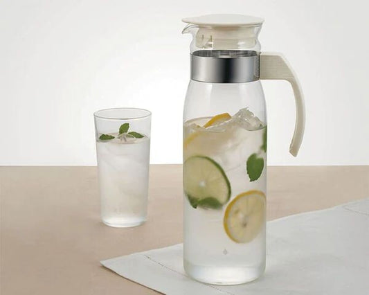 Hario Slim Refrigerator Water Pitcher 1.4L Off-White RPLN-14-OW