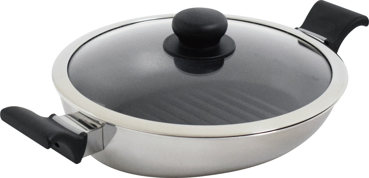 Urushiyama Quattro Plus IH Grill Pan 4-Layer Clad 26cm