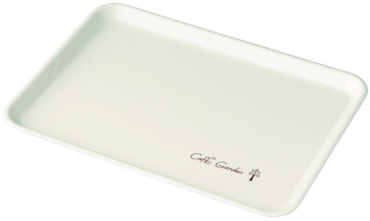 Ozaki Shoten Cafe Garden Microwave-Safe Non-Slip PET Tray 33cm
