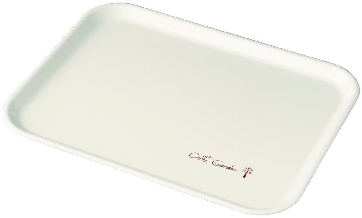Ozaki Shoten Non-Slip PET Tray Cafe Garden 36cm